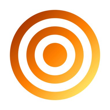 İşaret - turuncu degrade şeffaf, izole hedef - illüstrasyon vektör