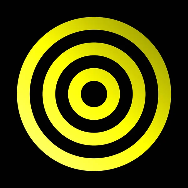 Στόχος Σημείο Κίτρινο Ντεγκραντέ Διαφάνεια Απομονωμένες Διανυσματικά Εικονογράφηση — Διανυσματικό Αρχείο