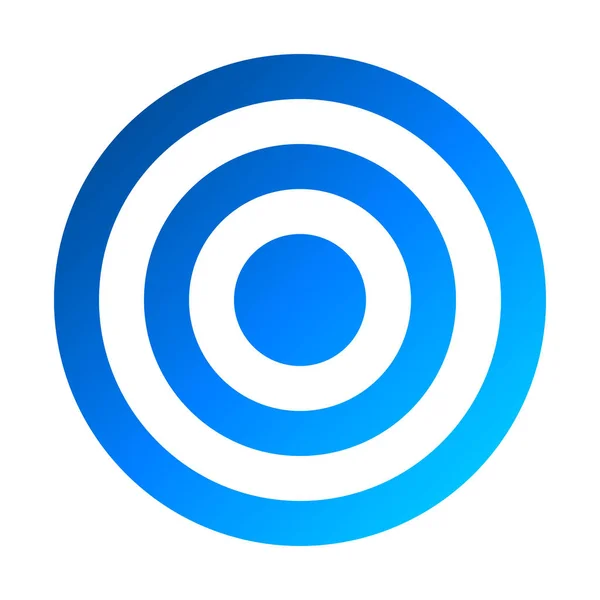Signo Alvo Gradiente Azul Transparente Isolado Ilustração Vetorial —  Vetores de Stock