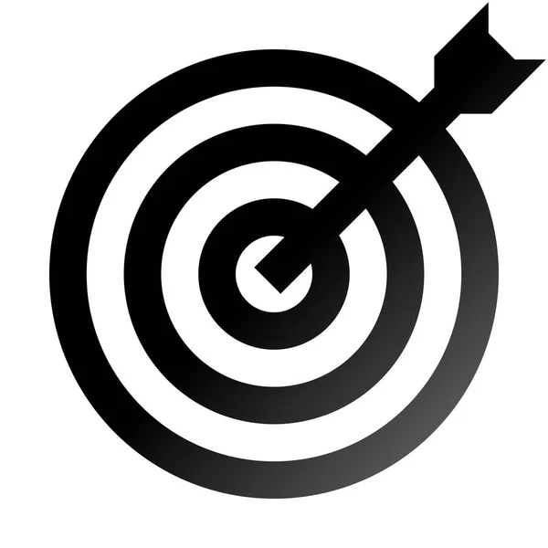 Target Sign Black Gradient Transparent Dart Isolated Vector Illustration — Stock Vector