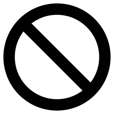 İşaret - siyah kalın basit, izole - illüstrasyon vektör