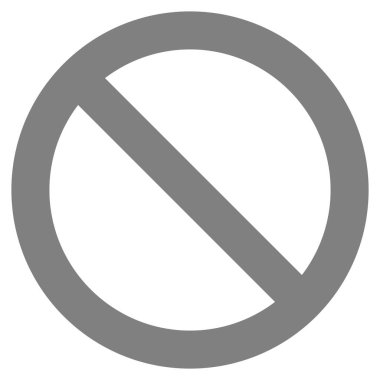 Hiçbir iz - orta gri kalın basit, izole - illüstrasyon vektör