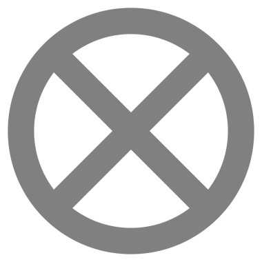 Hiçbir iz - orta gri kalın basit, izole - illüstrasyon vektör