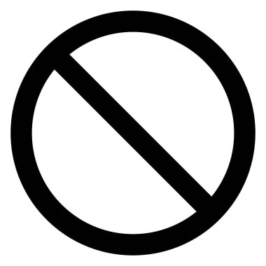 Hiçbir iz - siyah izole - basit, ince vektör çizim