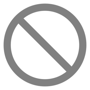 Hiçbir iz - orta gri ince basit, izole - illüstrasyon vektör