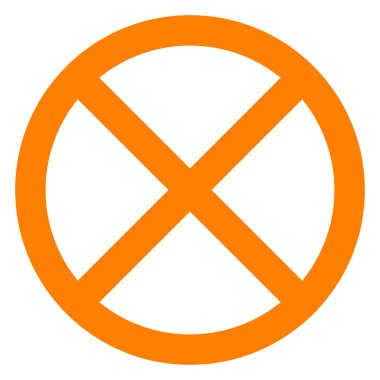 Hiçbir iz - turuncu basit, ince izole - vektör çizim