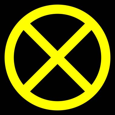 Hiçbir iz - sarı izole - basit, ince vektör çizim