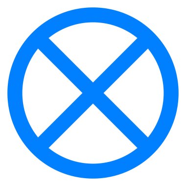 Hiçbir iz - mavi izole - basit, ince vektör çizim