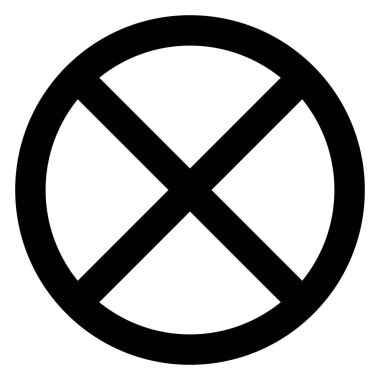 Hiçbir iz - siyah izole - basit, ince vektör çizim