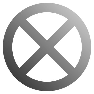 Hiçbir iz - orta gri kalın degrade, izole - illüstrasyon vektör