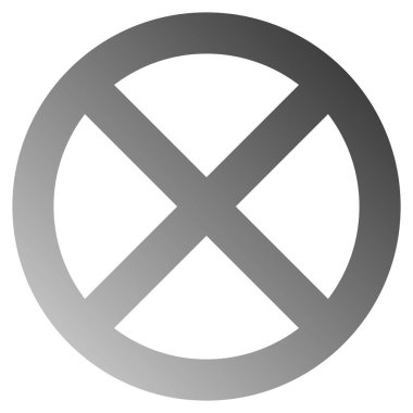 Hiçbir iz - orta gri kalın degrade, izole - illüstrasyon vektör