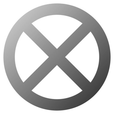 Hiçbir iz - orta gri kalın degrade, izole - illüstrasyon vektör