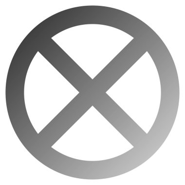 Hiçbir iz - orta gri kalın degrade, izole - illüstrasyon vektör