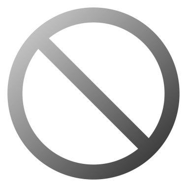 Hiçbir iz - orta gri ince degrade, izole - illüstrasyon vektör