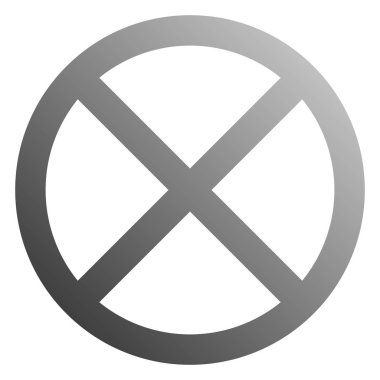 Hiçbir iz - orta gri ince degrade, izole - illüstrasyon vektör