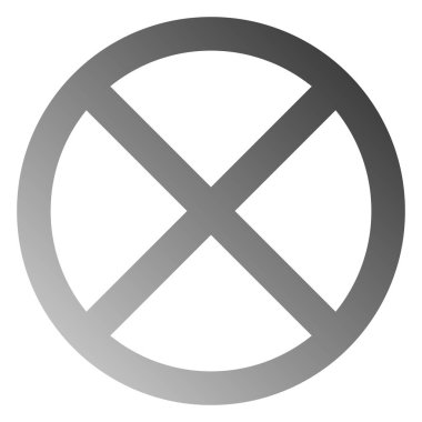 Hiçbir iz - orta gri ince degrade, izole - illüstrasyon vektör