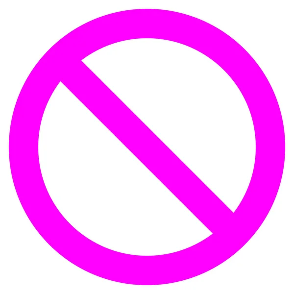 ないの記号 紫の厚い単純な分離 ベクトル イラスト — ストックベクタ
