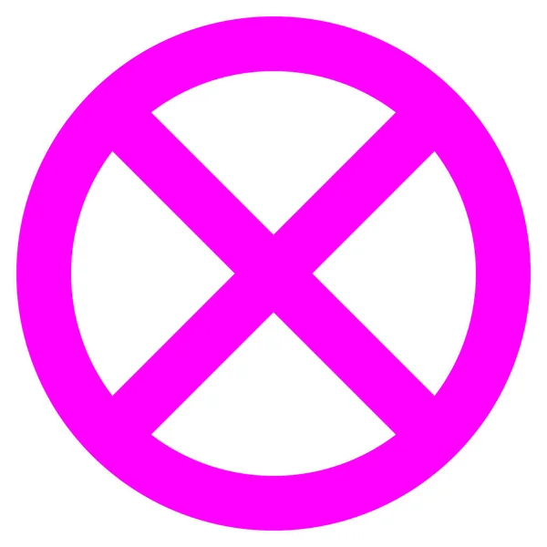 Ningún Signo Púrpura Grueso Simple Aislado Ilustración Vectorial — Archivo Imágenes Vectoriales