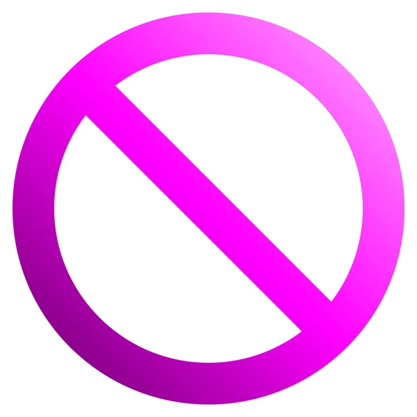 Немає Знаку Фіолетовий Товстий Градієнт Ізольований Векторні Ілюстрації — стоковий вектор