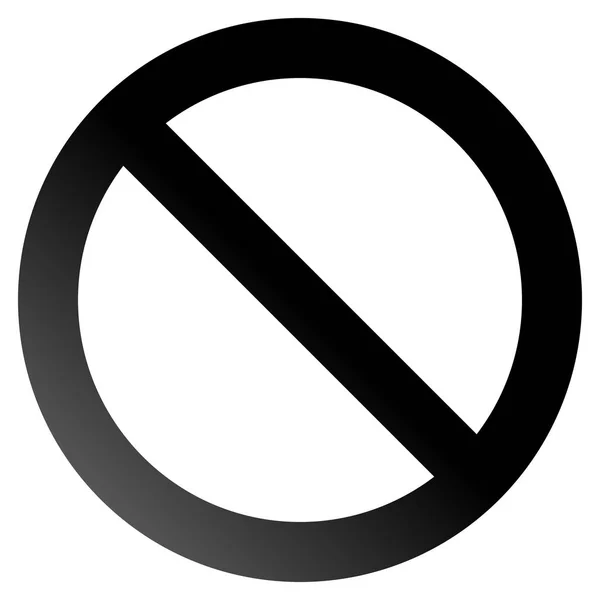 Aucun Signe Gradient Épais Noir Isolé Illustration Vectorielle — Image vectorielle