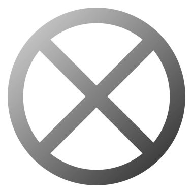 Hiçbir iz - orta gri ince degrade, izole - illüstrasyon vektör