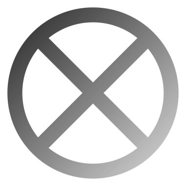 Hiçbir iz - orta gri ince degrade, izole - illüstrasyon vektör