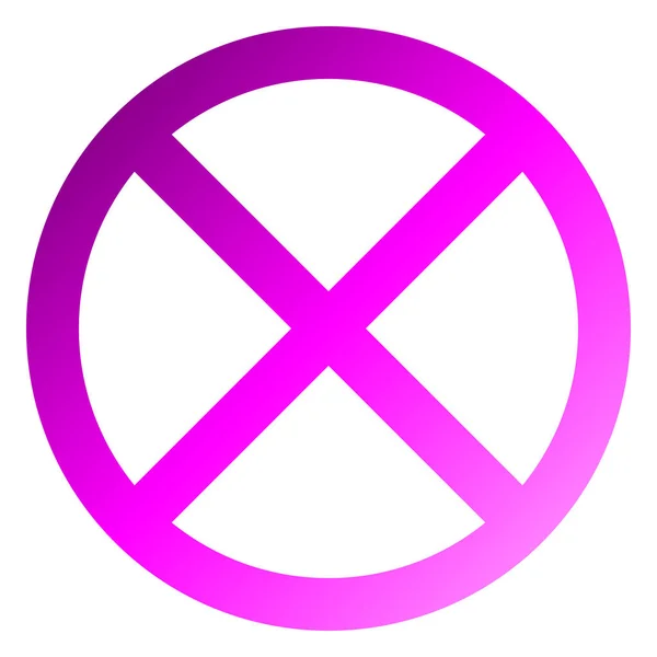 Знака Фиолетовый Тонкий Градиент Изолированный Векторная Иллюстрация — стоковый вектор