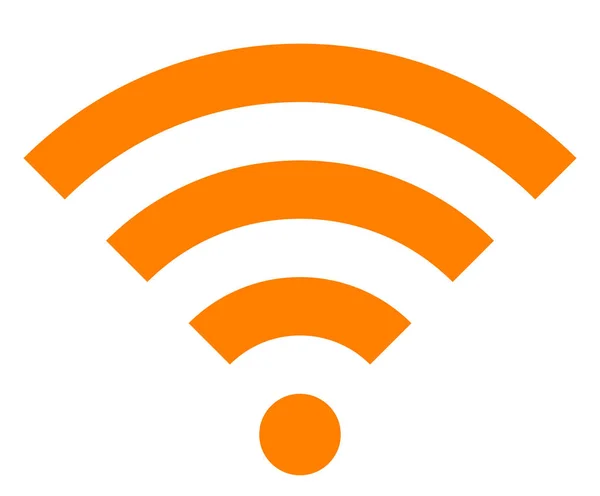 Wifi Symbol Icon Orange Einfach Isoliert Vektorillustration — Stockvektor