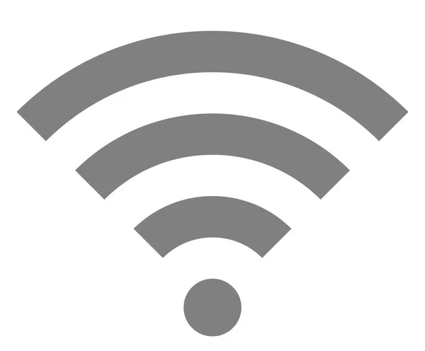 Icona Simbolo Wifi Grigio Medio Semplice Isolato Illustrazione Vettoriale — Vettoriale Stock