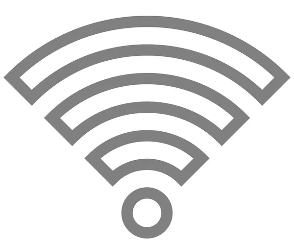 Wifi Symbol Mittelgrau Umrissen Isoliert Vektorillustration — Stockvektor