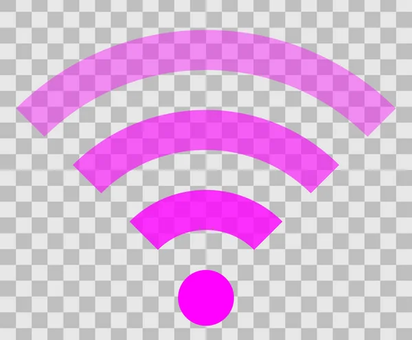 Icono Símbolo Wifi Púrpura Simple Transparente Aislado Ilustración Vectorial — Archivo Imágenes Vectoriales