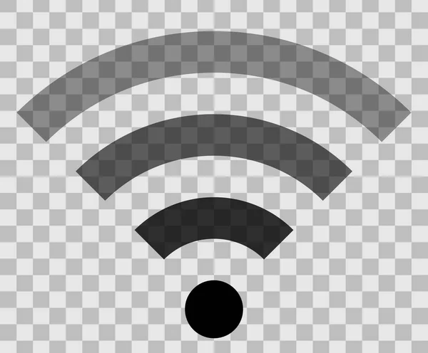 Icono Símbolo Wifi Negro Simple Transparente Aislado Ilustración Vectorial — Archivo Imágenes Vectoriales