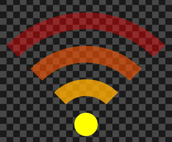 Icono Símbolo Wifi Colorido Simple Transparente Aislado Ilustración Vectorial — Archivo Imágenes Vectoriales