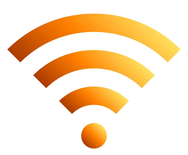 Wifi Symbol Icon Orangefarbener Einfacher Verlauf Isoliert Vektorillustration — Stockvektor