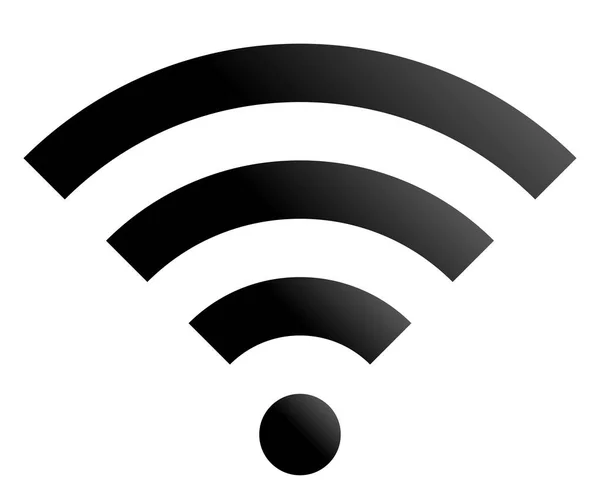 Icona Simbolo Wifi Gradiente Semplice Nero Isolato Illustrazione Vettoriale — Vettoriale Stock