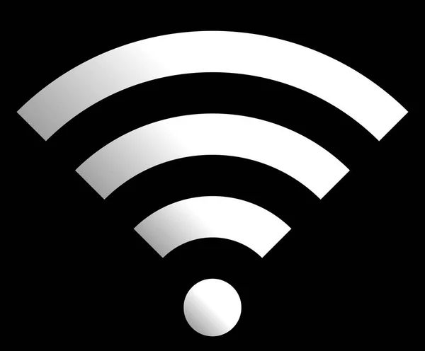 Wifi Sembol Simge Beyaz Basit Degrade Izole Illüstrasyon Vektör — Stok Vektör