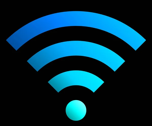 Icône Symbole Wifi Dégradé Simple Coloré Isolé Illustration Vectorielle — Image vectorielle