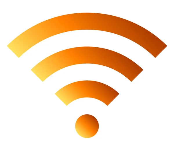 Wifi Symbol Icon Orangefarbener Einfacher Verlauf Isoliert Vektorillustration — Stockvektor