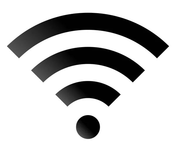 Wifi Symbool Icon Zwarte Eenvoudige Kleurverloop Geïsoleerd Vector Illustratie — Stockvector