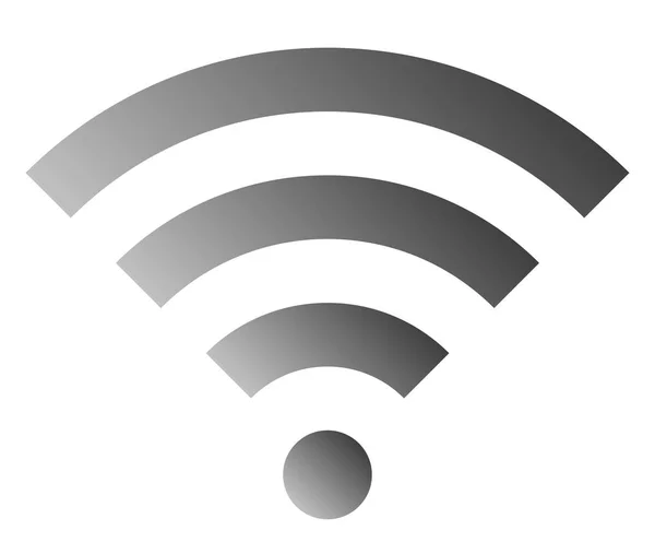 Wifi Symboolpictogram Middellange Grijze Eenvoudige Kleurverloop Geïsoleerd Vector Illustratie — Stockvector