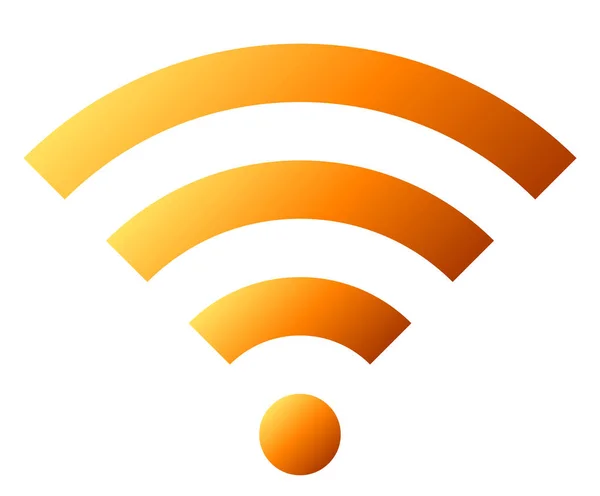 Wifi Symbol Icon Orange Simple Gradient Isolated Vector Illustration — Stock Vector