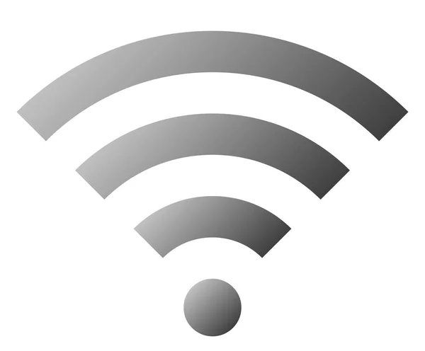 Значок Символа Wifi Средний Серый Простой Градиент Изолированный Векторная Иллюстрация — стоковый вектор