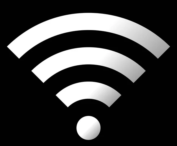 Icône Symbole Wifi Dégradé Simple Blanc Isolé Illustration Vectorielle — Image vectorielle