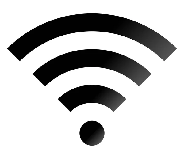 Icona Simbolo Wifi Gradiente Semplice Nero Isolato Illustrazione Vettoriale — Vettoriale Stock