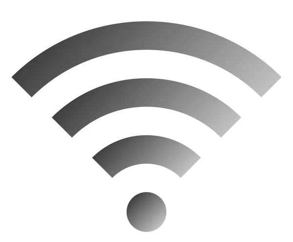 Значок Символа Wifi Средний Серый Простой Градиент Изолированный Векторная Иллюстрация — стоковый вектор