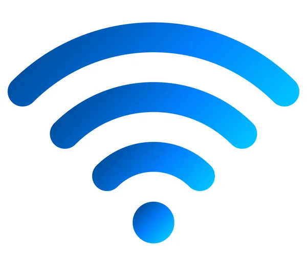 Wifi Symbol Icon Blue Simple Rounded Gradient Isolated Vector Illustration — Stock Vector