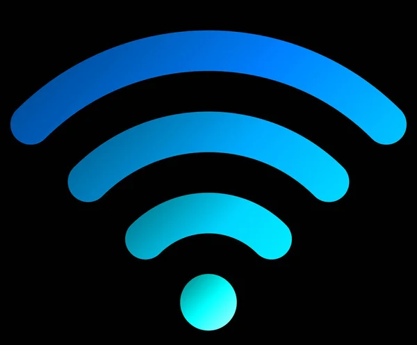 Icône Symbole Wifi Dégradé Arrondi Simple Coloré Isolé Illustration Vectorielle — Image vectorielle