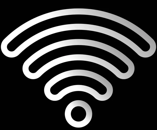 Значок Символа Wifi Белый Очерченный Округлый Градиент Изолированный Векторная Иллюстрация — стоковый вектор