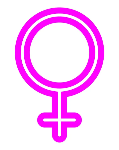 Icono Símbolo Femenino Púrpura Delgada Delineado Redondeado Aislado Ilustración Vectorial — Archivo Imágenes Vectoriales