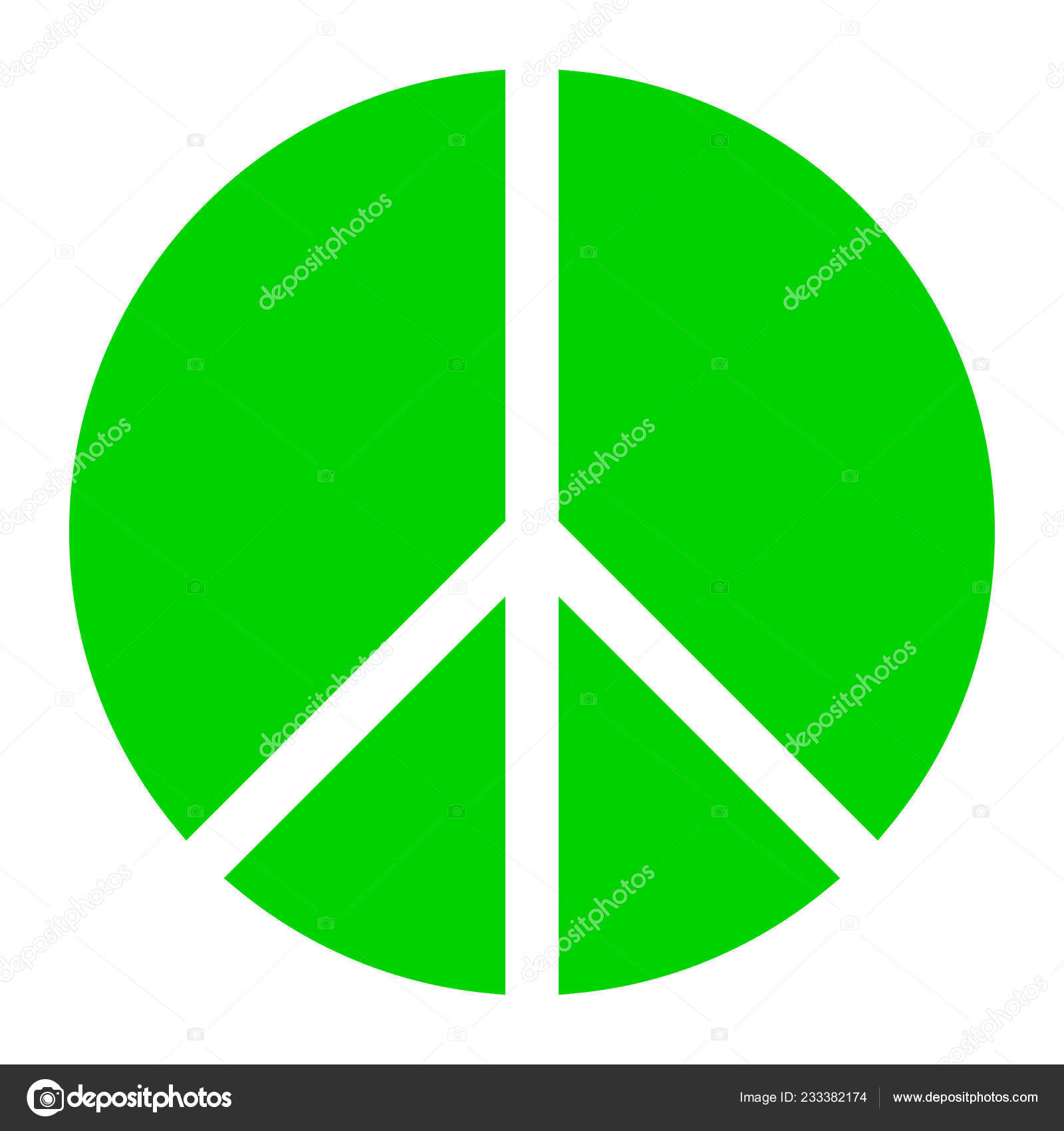 Значок Мира Зеленый Простой Сегментированные Фигуры Изолированные ...